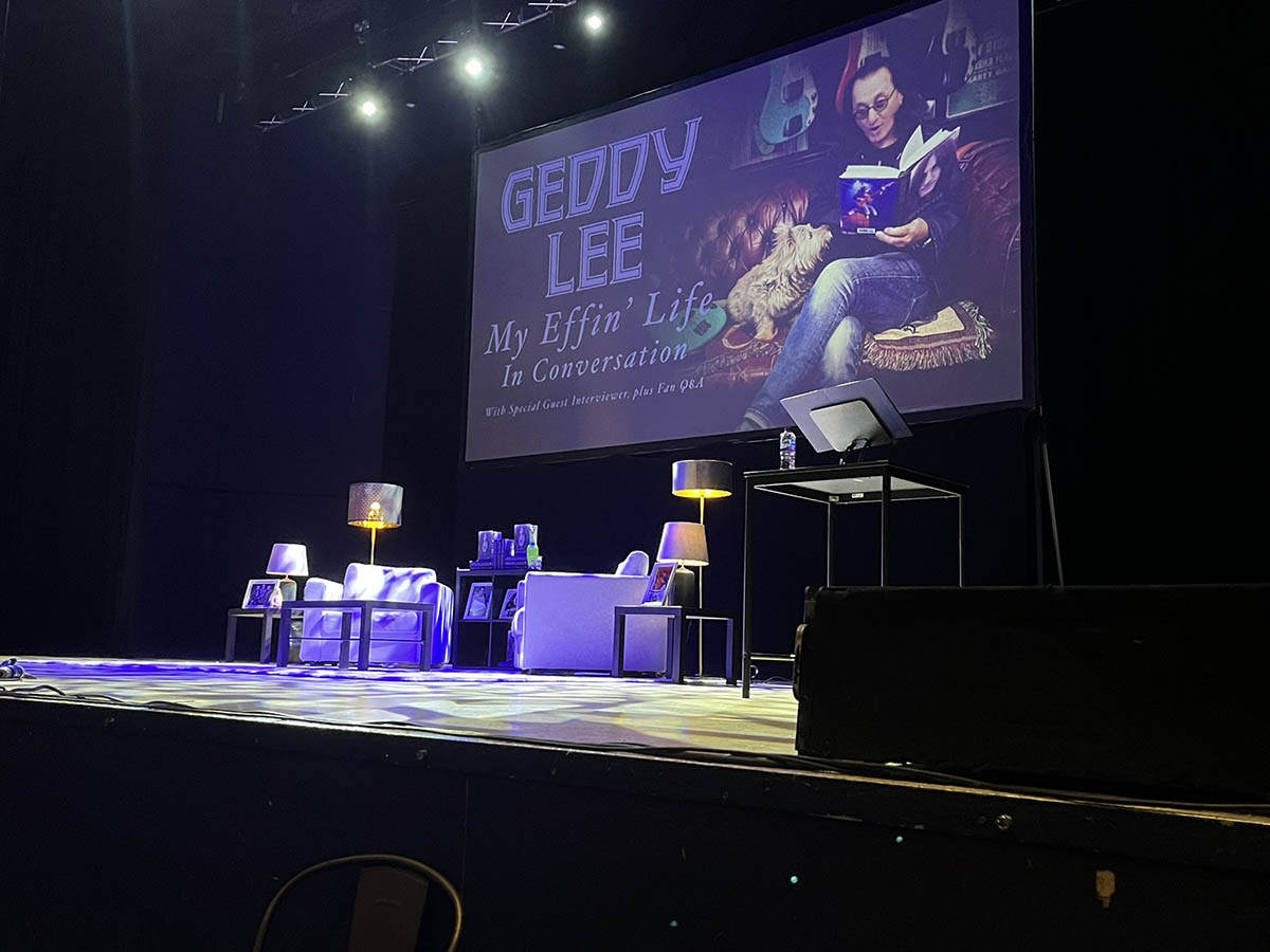 Geddy Lee 'My Effin' Life In Conversation' Tour Pictures - Guildhall - Portsmouth, United Kingdom 12/17/2023